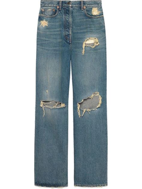 gucci jeans herren logo|gucci distressed jeans.